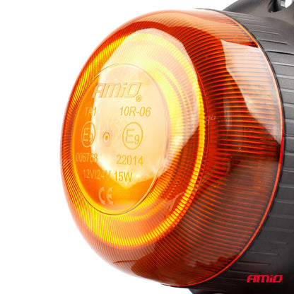 Gyrophare LED orange AMIO W21ML 12/24V 18 LED R65 R10 IP56