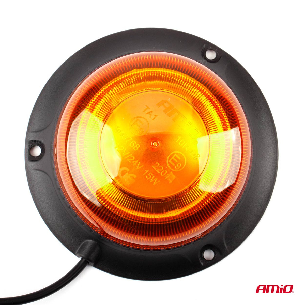 Gyrophare LED orange AMIO W21ML 12/24V 18 LED R65 R10 IP56
