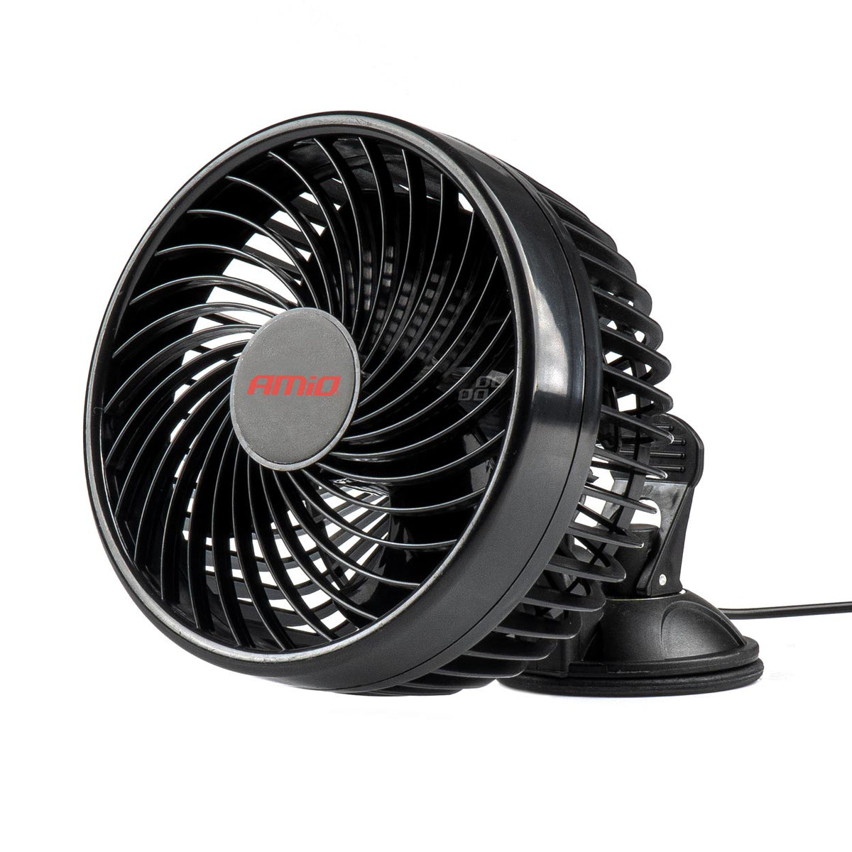 Ventilateur de voiture AMIO 6 pouces 12V à ventouse, 2 vitesses, orientable
