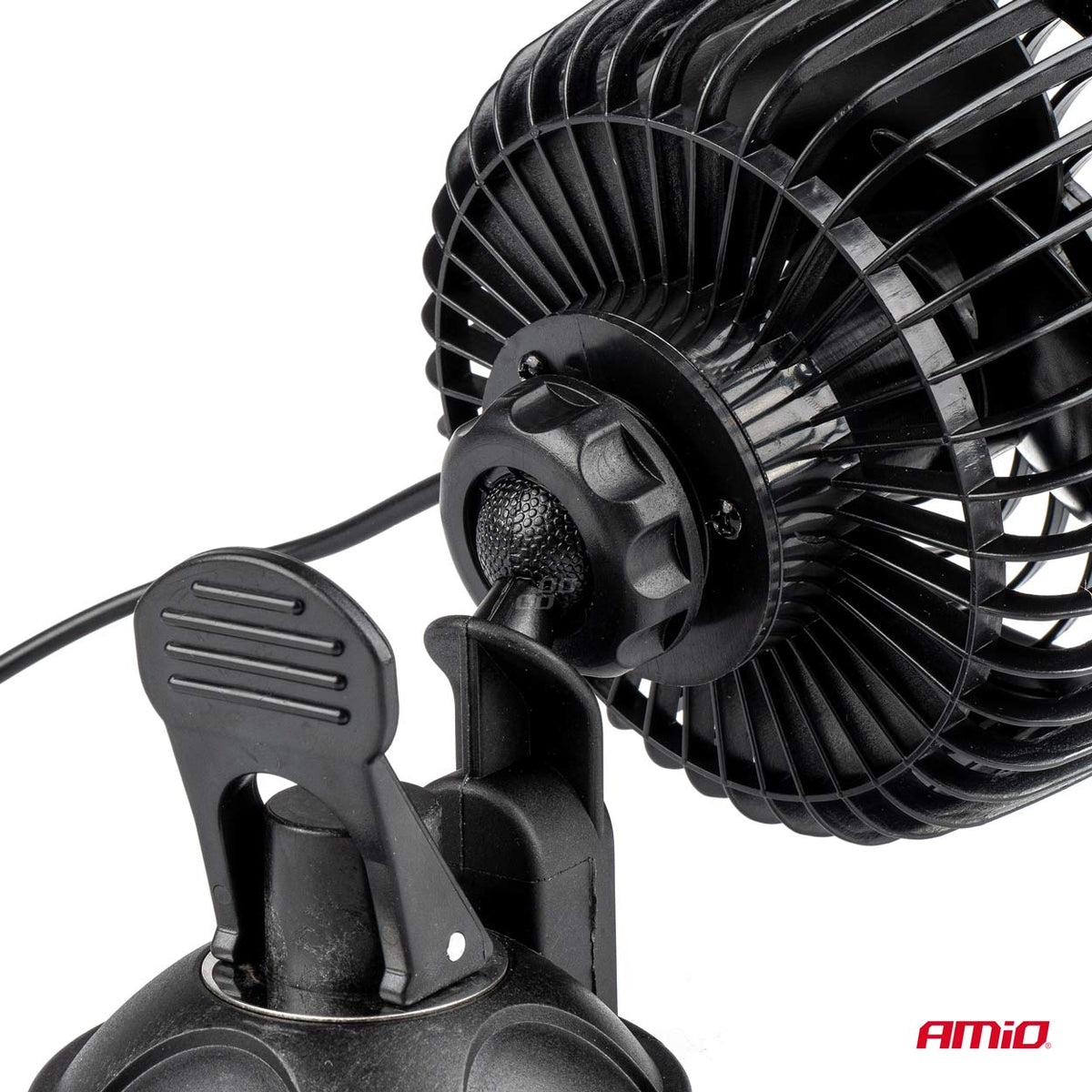 Ventilateur de voiture AMIO 6 pouces 12V à ventouse, 2 vitesses, orientable