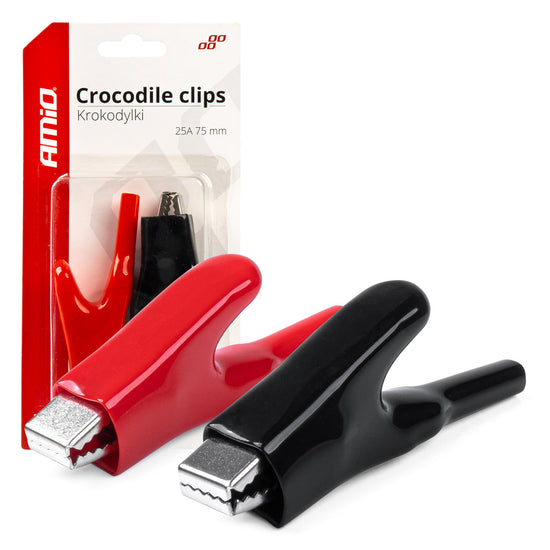 LOT DE 2 PINCES DE BATTERIE 25 A 75 MM AMIO