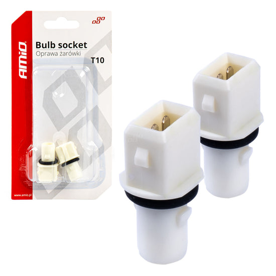 LOT DE 2 DOUILLES D'AMPOULES T10 AVEC CONNECTEUR AMIO