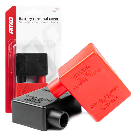 LOT DE 2 CACHES POUR BORNES DE BATTERIE AMIO