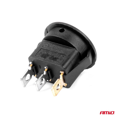 INTERRUPTEUR ROND AVEC LUMIERE ROUGE 12/24V MAX 20A ON/OFF AMIO