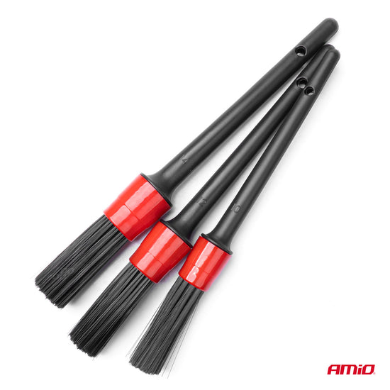 KIT DE 3 BROSSES DE DETAILING AUTOMOBILE AMIO