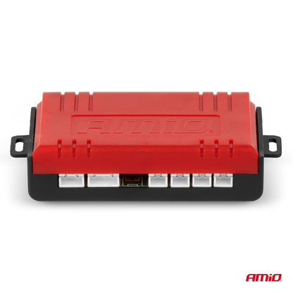 RADAR DE RECUL 4 CAPTEURS NOIRS 18MM + ECRAN LED 3D PREMIUM AMIO