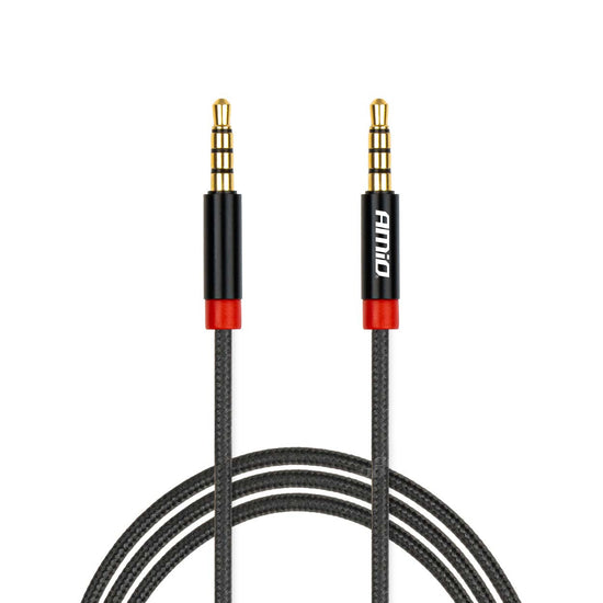 CÂBLE AUDIO MINI JACK 3,5 MM MÂLE/MÂLE 1M AMIO
