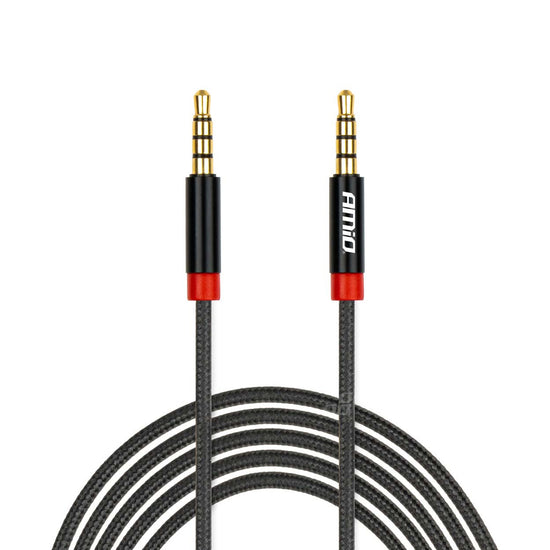 CÂBLE AUDIO MINI JACK 3,5 MM MÂLE/MÂLE 2M AMIO