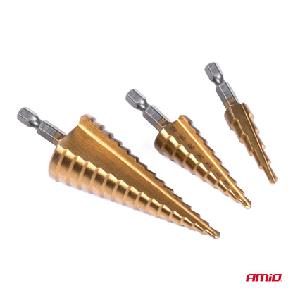 LOT 3 FORETS CONIQUES ACIER 4-32MM AMIO