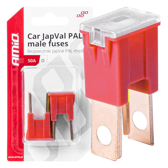 FUSIBLE X 2 PAL JAPVAL MÂLE TYPE O 50AMP AMIO