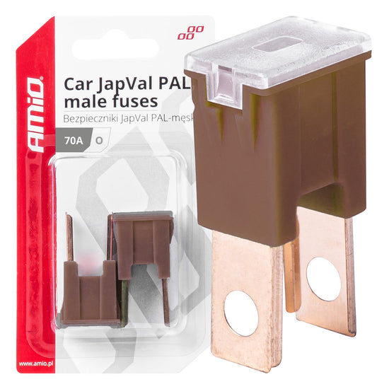 FUSIBLE X 2 PAL JAPVAL MÂLE TYPE O 70AMP AMIO