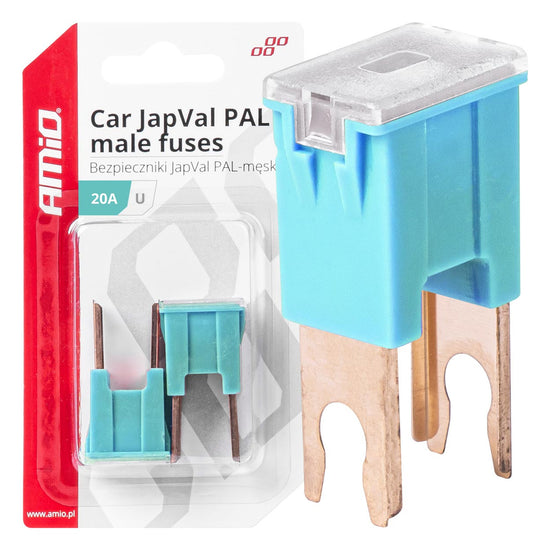 FUSIBLE X 2 PAL JAPVAL MÂLE TYPE U 20AMP AMIO