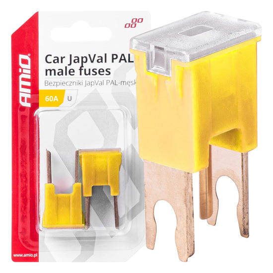 FUSIBLE X 2 PAL JAPVAL MÂLE TYPE U 60AMP AMIO