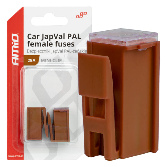 FUSIBLE X 2 PAL JAPVAL FEMELLE MINI CLIP 25AMP AMIO