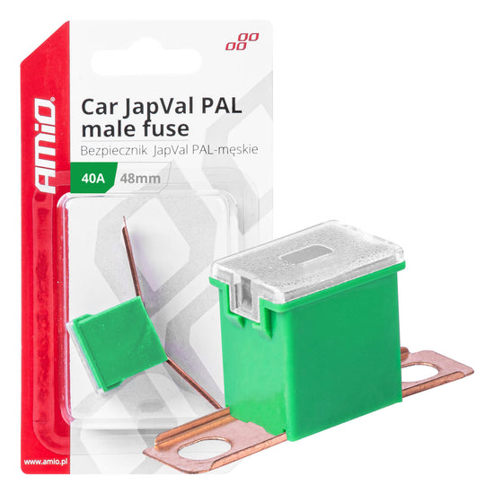 FUSIBLE X 2 PAL JAPVAL MÂLE TYPE 48 MM 40AMP AMIO