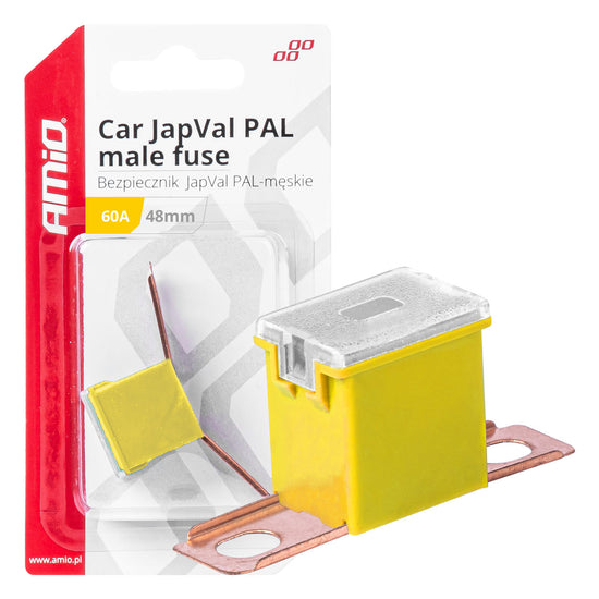FUSIBLE X 2 PAL JAPVAL MÂLE TYPE 48 MM 70AMP AMIO