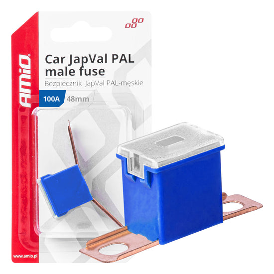 FUSIBLE X 2 PAL JAPVAL MÂLE TYPE 48 MM 100AMP AMIO