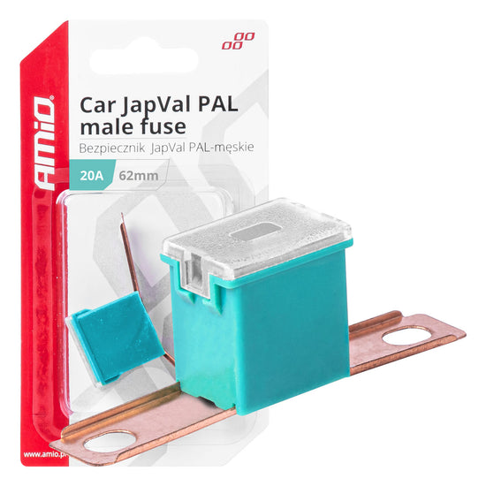 FUSIBLE X 2 PAL JAPVAL MÂLE 62 MM 20AMP AMIO
