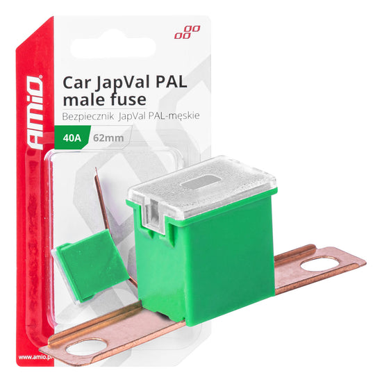 FUSIBLE X 2 PAL JAPVAL MÂLE 62 MM 40AMP AMIO
