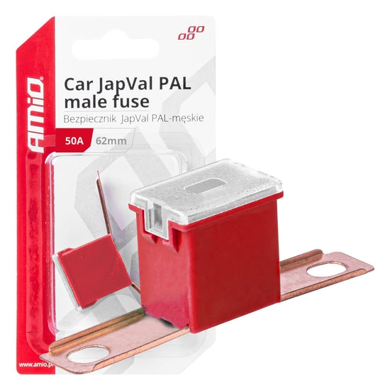 FUSIBLE X 2 PAL JAPVAL MÂLE 62 MM 50AMP AMIO