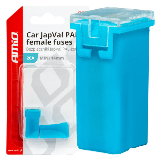 FUSIBLE X 2 PAL JAPVAL FEMELLE MINI 14 MM 20AMP AMIO