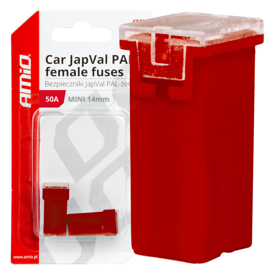 FUSIBLE X 2 PAL JAPVAL FEMELLE MINI 14 MM 50AMP AMIO