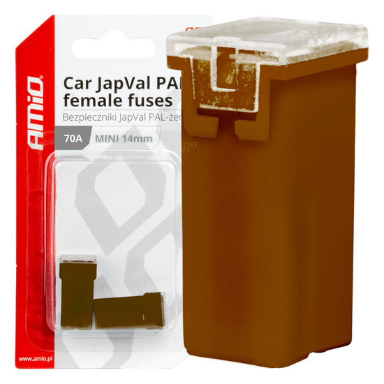 FUSIBLE X 2 PAL JAPVAL FEMELLE MINI 14 MM 70AMP AMIO