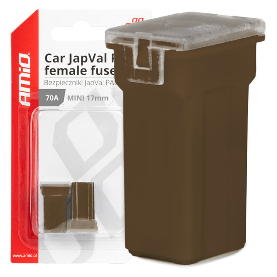 FUSIBLE X 2 PAL JAPVAL FEMELLE MINI 17 MM 70AMP AMIO