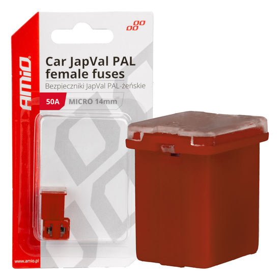 FUSIBLE X 2 JAPVAL PAL FEMELLE MICRO 14 MM 50 AMP AMIO