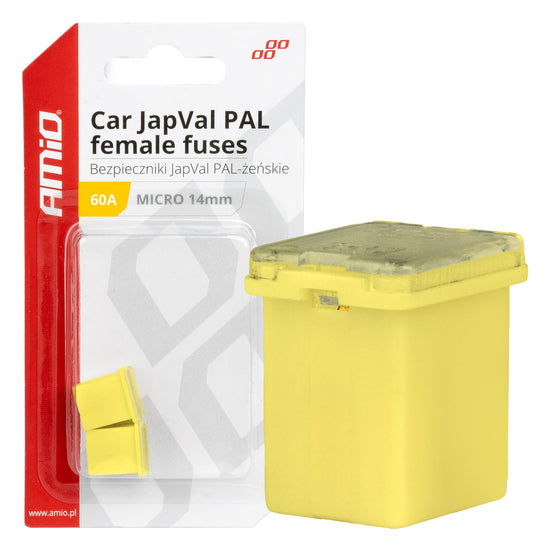FUSIBLE X 2 PAL JAPVAL FEMELLE MICRO 14 MM 60AMP AMIO