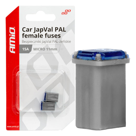 FUSIBLE X 2 PAL JAPVAL FEMELLE MICRO 11 MM 15AMP AMIO