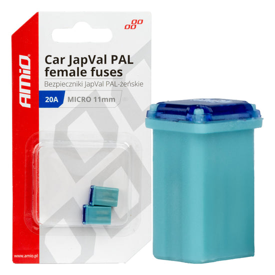 FUSIBLE X 2 PAL JAPVAL FEMELLE MICRO 11 MM 20AMP AMIO
