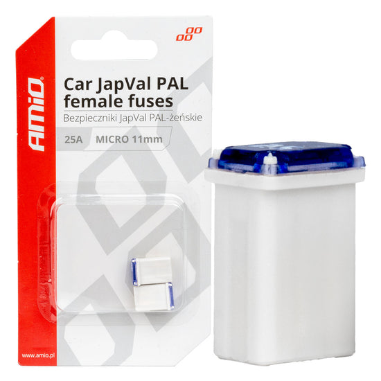 FUSIBLE X 2 PAL JAPVAL FEMELLE MICRO 11 MM 25AMP AMIO