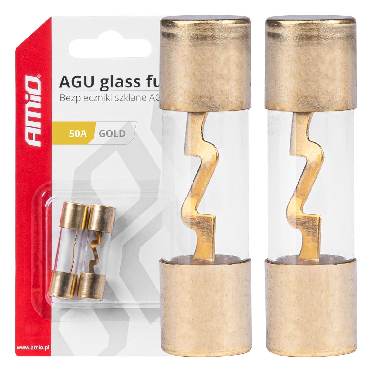 FUSIBLES AGU VERRE 50A X 2 AMIO
