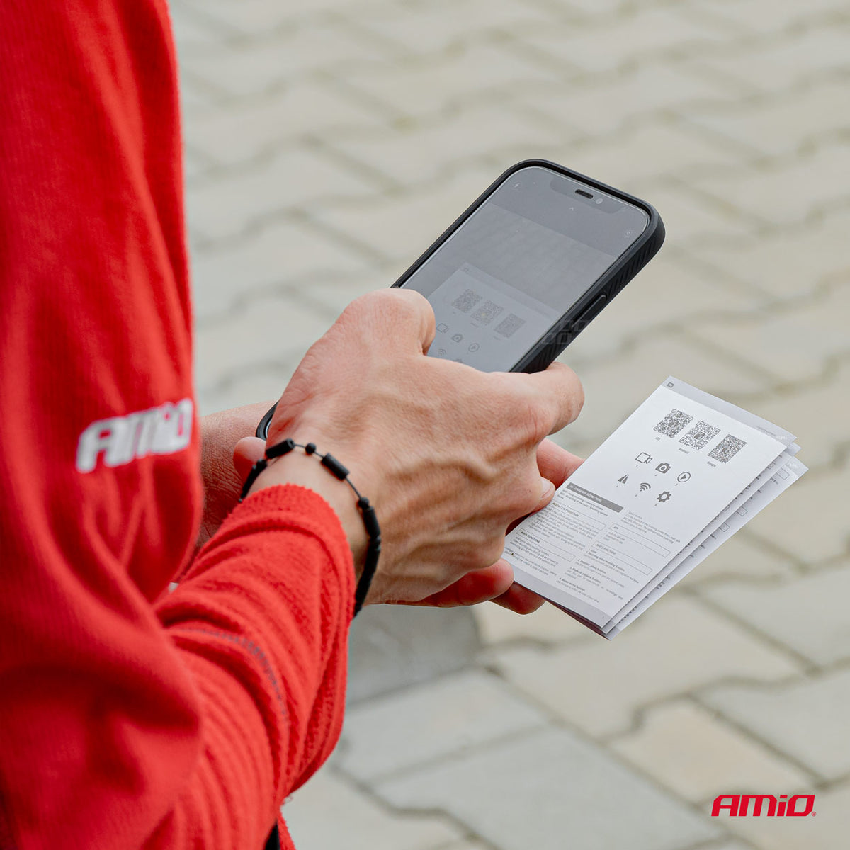 Support de plaque avec caméra de recul Wi-Fi HD 720p 12V AMIO