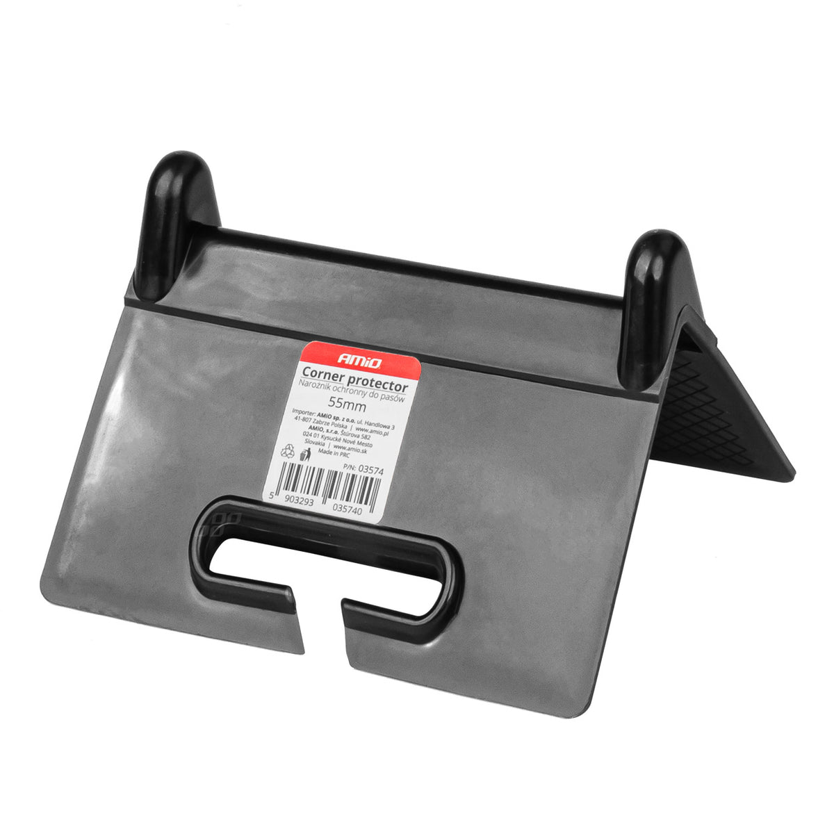 Angle de protection noir AMIO pour sangle d'arrimage jusqu'à 55 mm référence 03574AM
