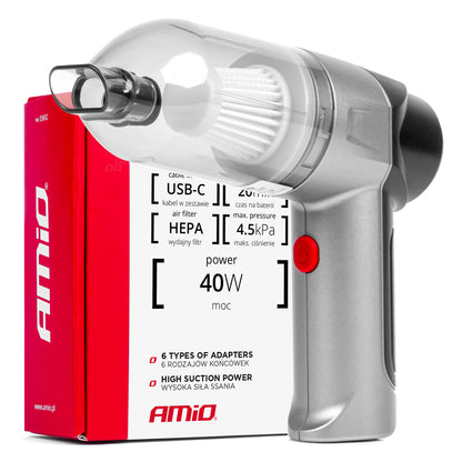 ASPIRATEUR SANS FIL POUR VOITURE AVEC FILTRE HEPA AMIO