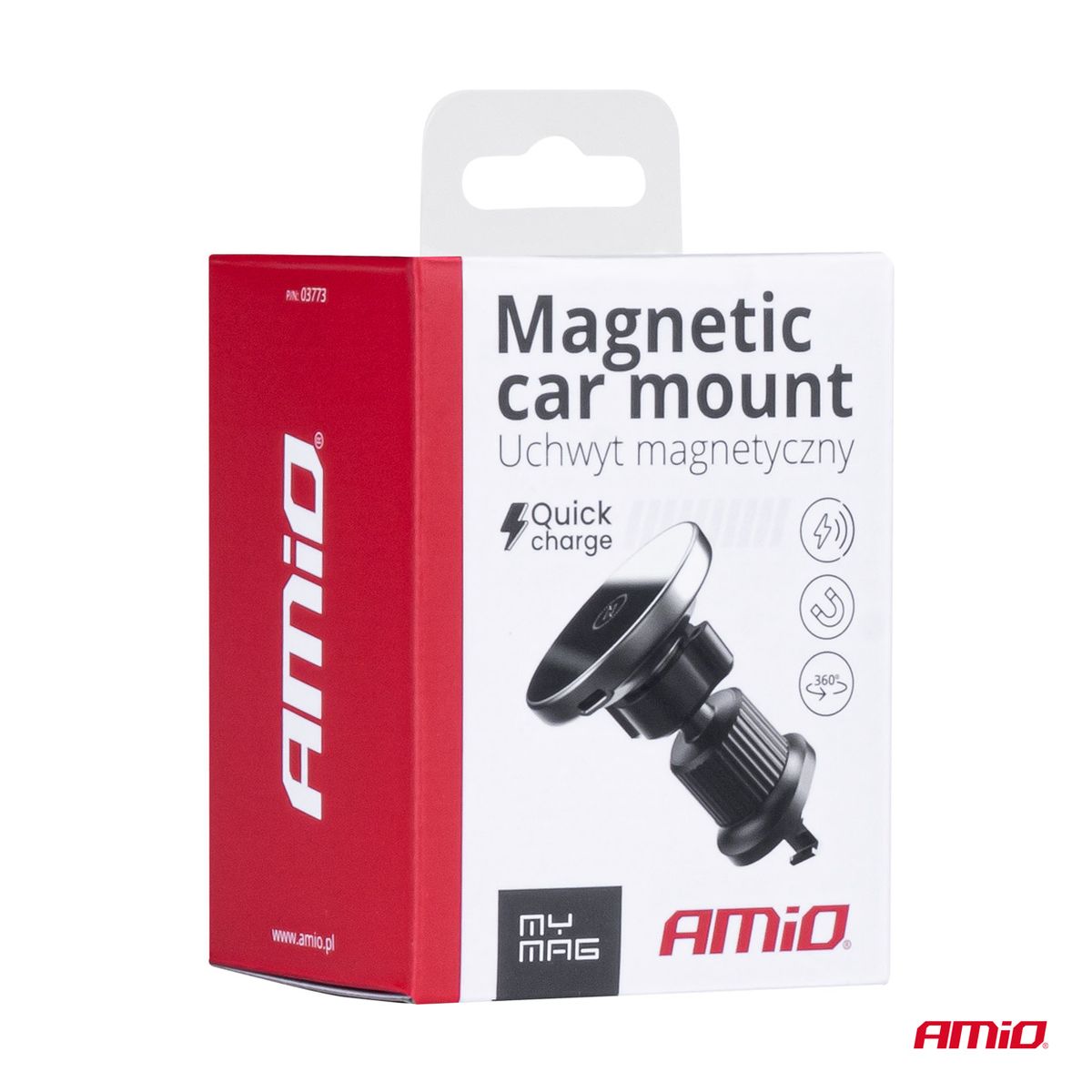 SUPPORT DE TÉLÉPHONE MAGNÉTIQUE CHARGE À INDUCTION MY MAG 15W AMIO