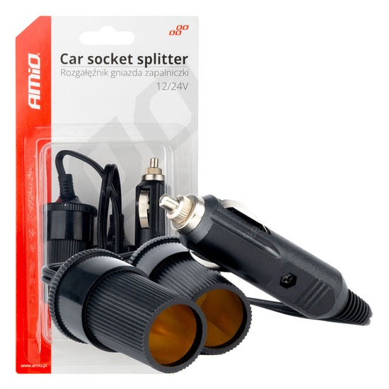 MULTIPRISE ALLUME-CIGARE DOUBLE 12/24 V AMIO