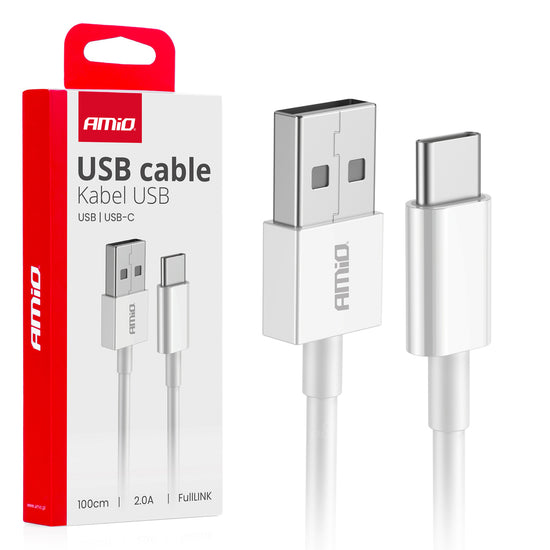 CÂBLE USB VERS USB-C 2 AMP 1M AMIO
