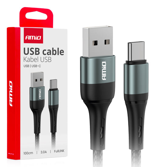CÂBLE USB VERS USB-C 3 AMP 1M AMIO