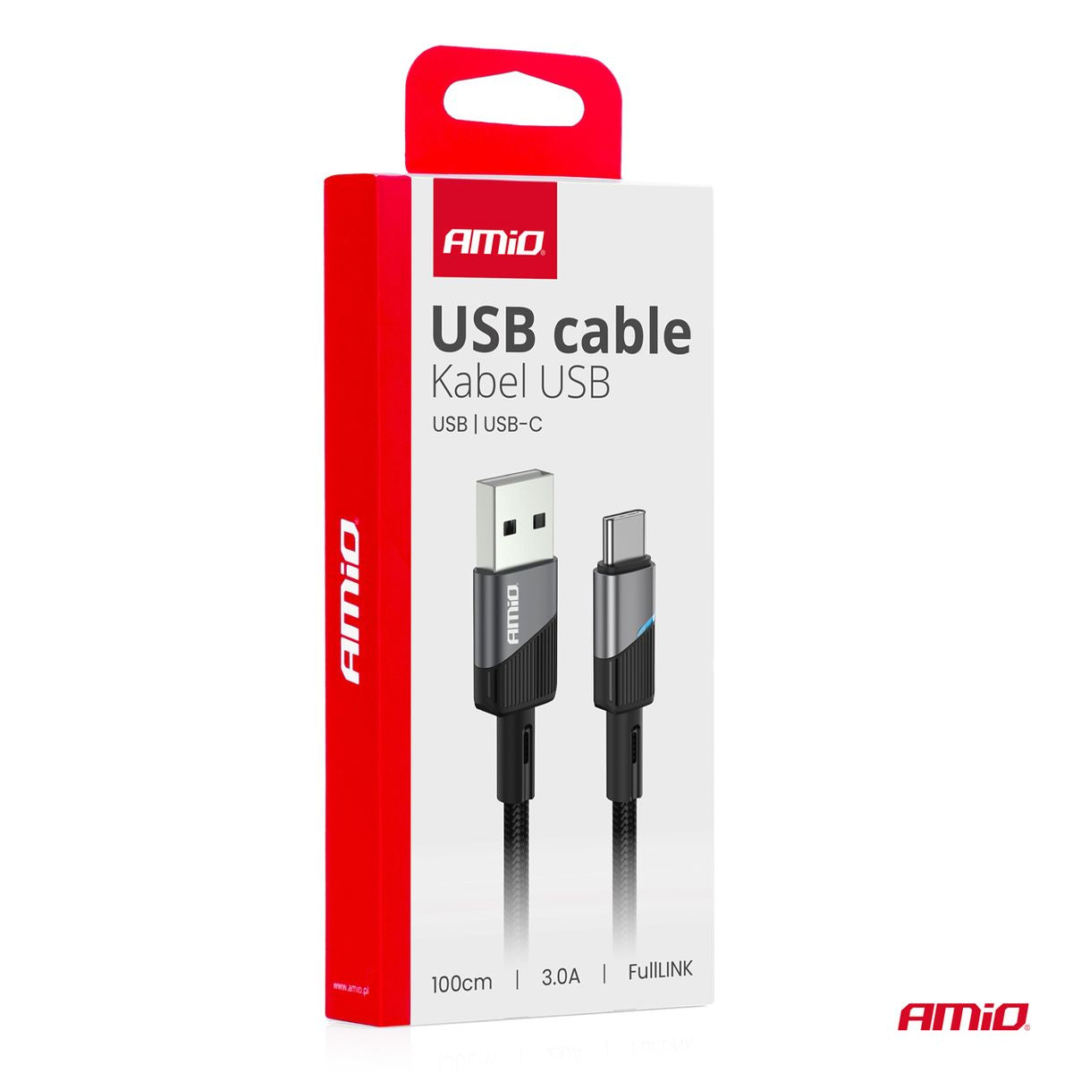 CABLE USB VERS USB-C 3A 100CM AMIO