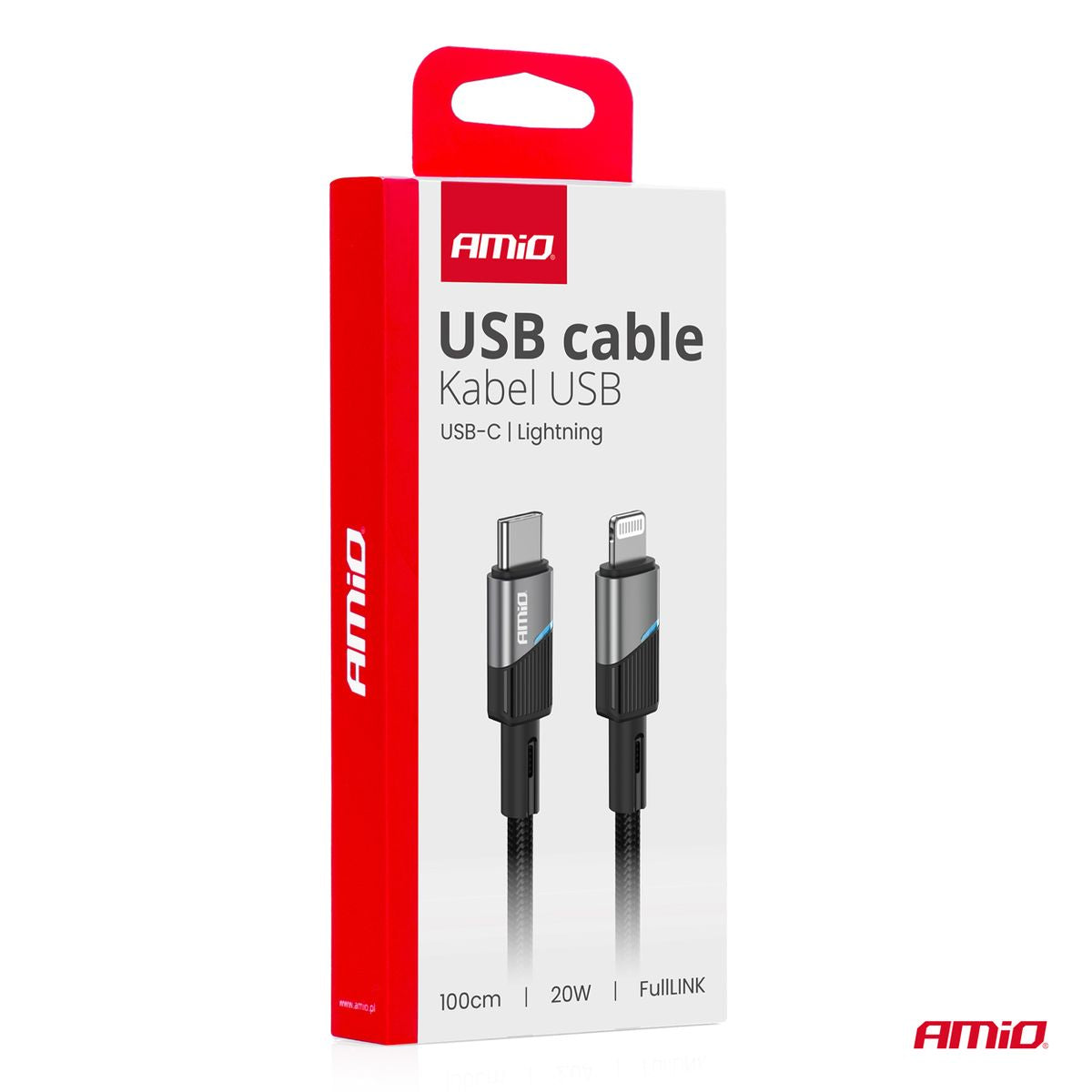 CABLE USB-C VERS LIGHTNING 20W 100CM AMIO