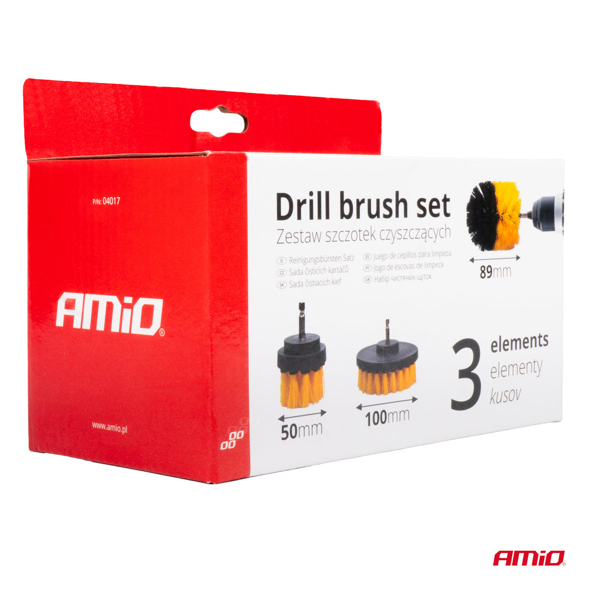 Kit 3 brosses de nettoyage pour perceuse 4,5 / 8,5 / 10 cm AMIO