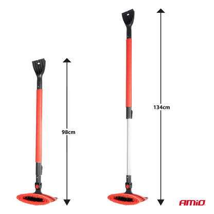 BROSSE NEIGE TELESCOPIQUE 98-134CM AVEC GRATTE-GIVRE ET RACLETTE AMIO