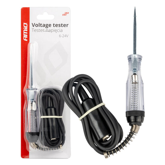 TESTEUR DE TENSION 6-24V AVEC PINCE CROCODILE AMIO