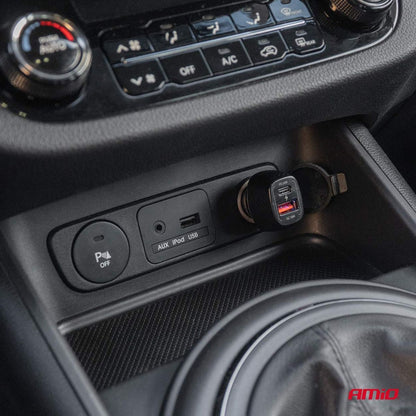 CHARGEUR ALLUME-CIGARE QC+PD 20W USB-A + USB-C AMIO