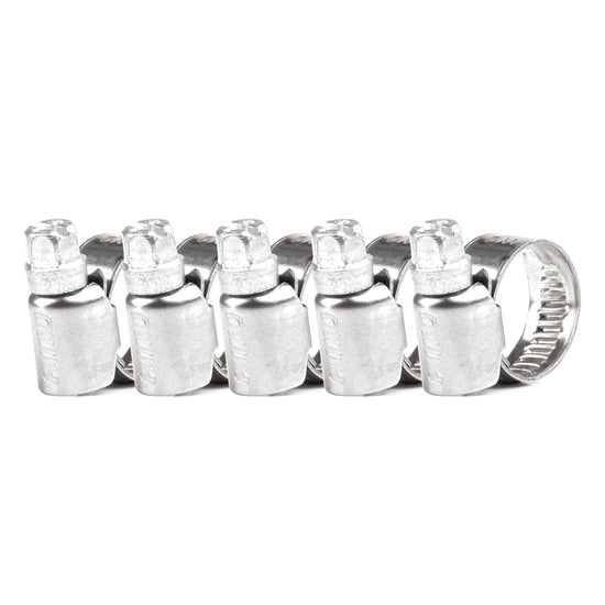 LOT DE 5 COLLIERS DE SERRAGE À VIS W2 8 À 16 MM AMIO