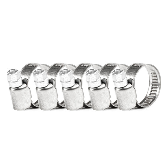 LOT DE 5 COLLIERS DE SERRAGE À VIS W2 12 À 22 MM AMIO