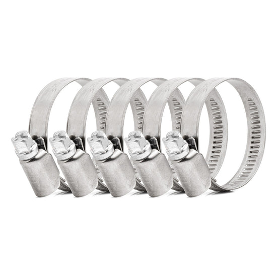 LOT DE 5 COLLIERS DE SERRAGE À VIS W2 25 À 40 MM AMIO